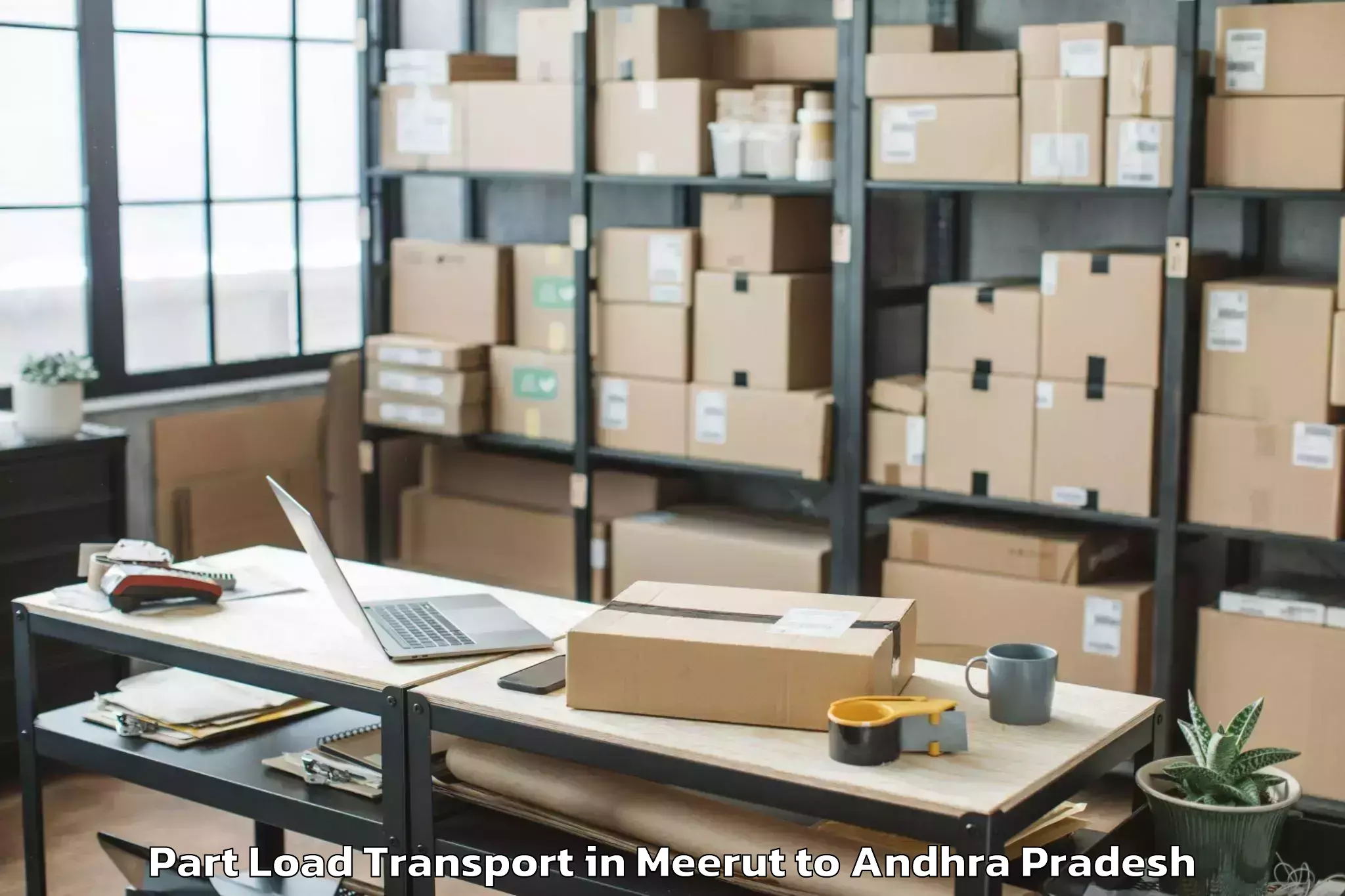 Top Meerut to Amalapuram Part Load Transport Available